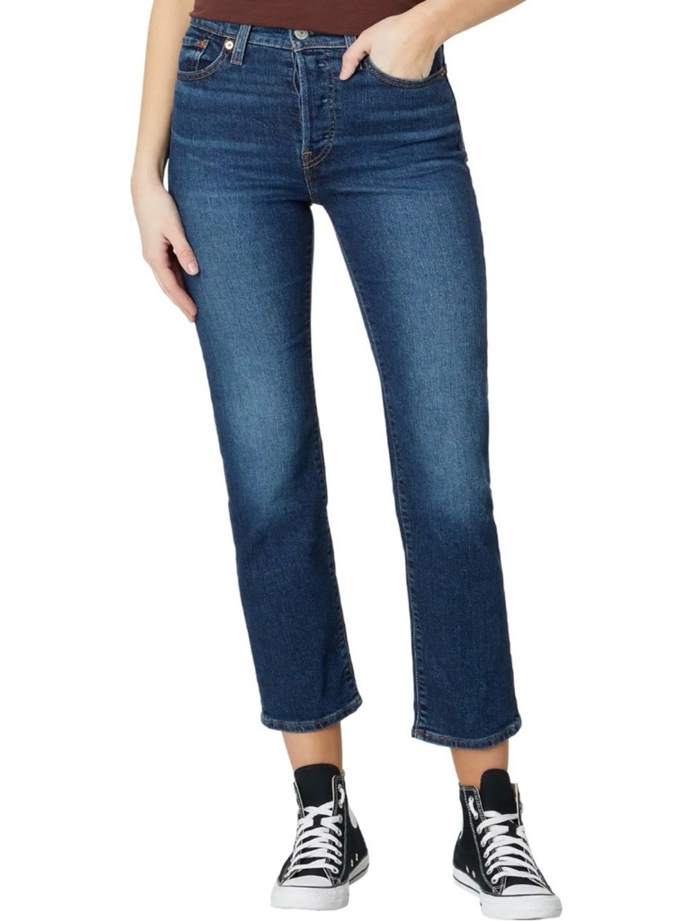 Levi’s Women’s Wedgie Straight Jeans plus size 32 NWOT dark wash button fly